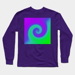 Swirl Green Purple Long Sleeve T-Shirt